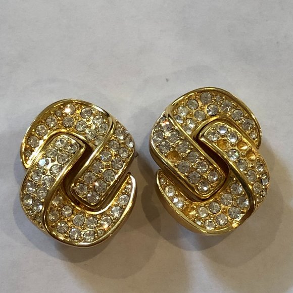 Christian Dior Vintage Rhinestones Earrings - Picture 4 of 7
